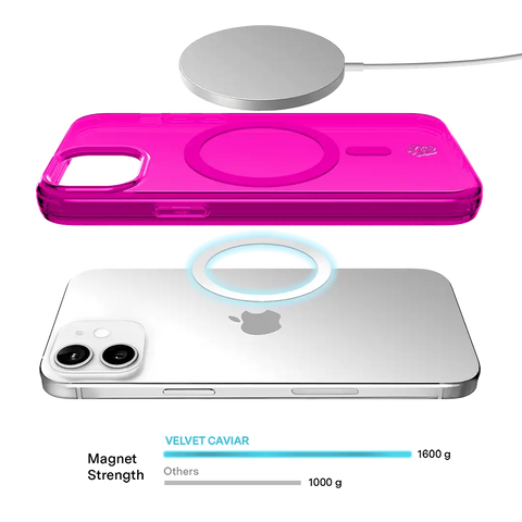 Neon Pink Clear iPhone Case
