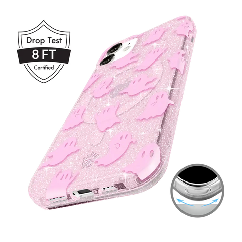 Ghosted Pink Glitter iPhone Case