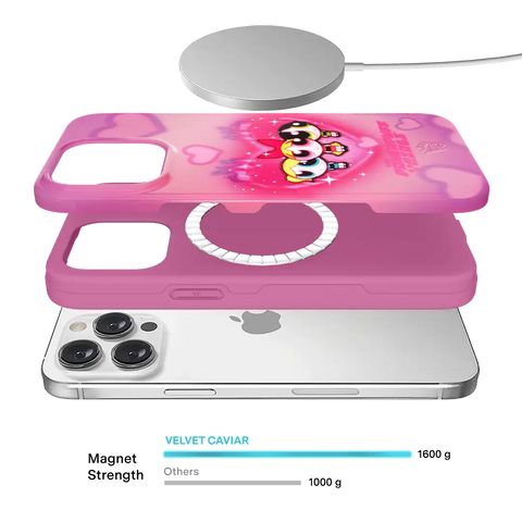 The Powerpuff Girls Airbrush Hearts iPhone Case