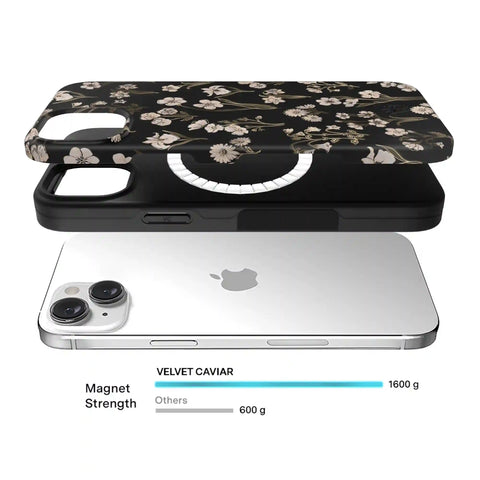 Nightbloom Gold Chrome Floral iPhone Case