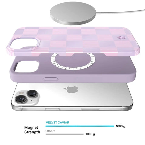 Lilac Vibe Checkered iPhone Case