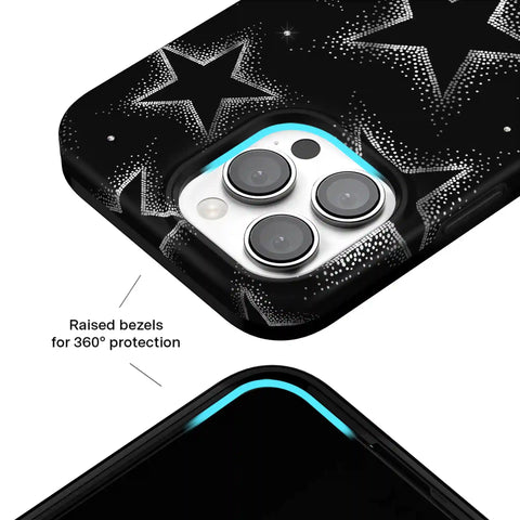 Crystal Chrome Stars iPhone Case
