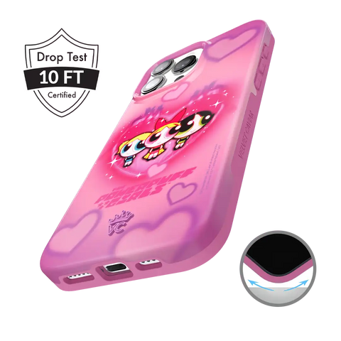 The Powerpuff Girls Airbrush Hearts iPhone Case