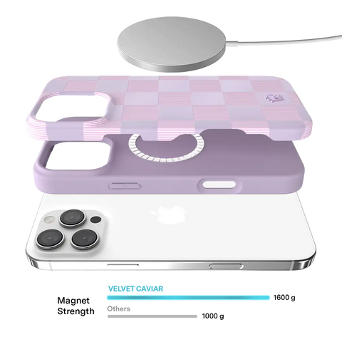 Lilac Vibe Checkered iPhone Case