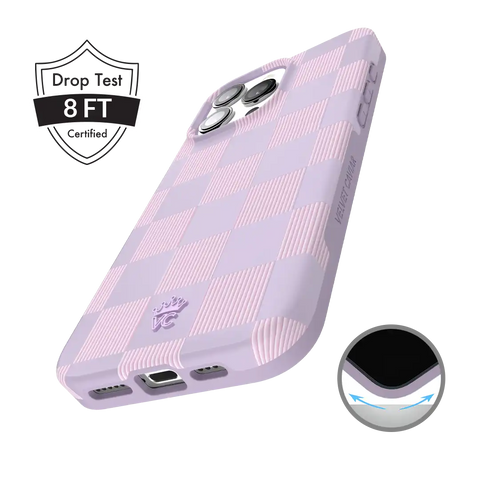 Lilac Vibe Checkered iPhone Case