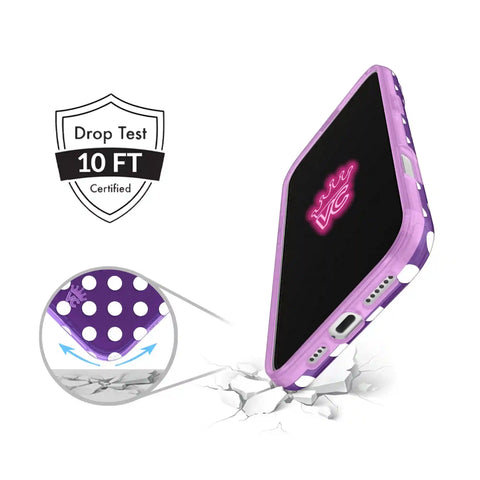 Violet Glow Polka Dot iPhone Case