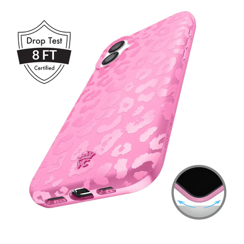 Hot Pink Leopard iPhone Case
