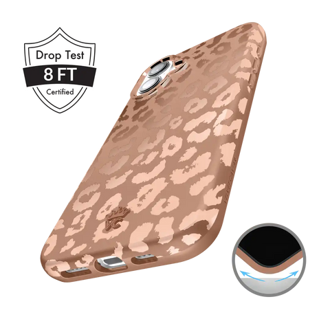 Bronze Chrome Leopard iPhone Case