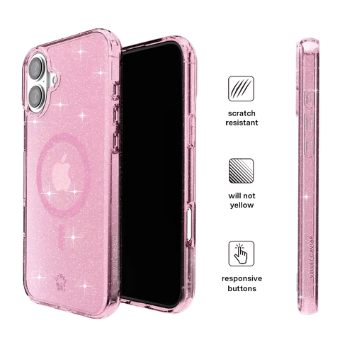 Pink Stardust Glitter iPhone Case