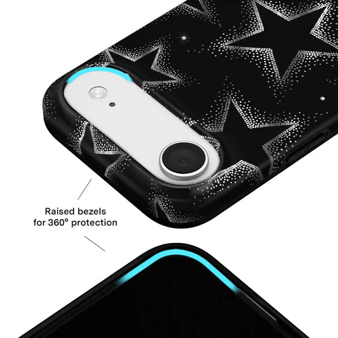 Crystal Chrome Stars iPhone Case