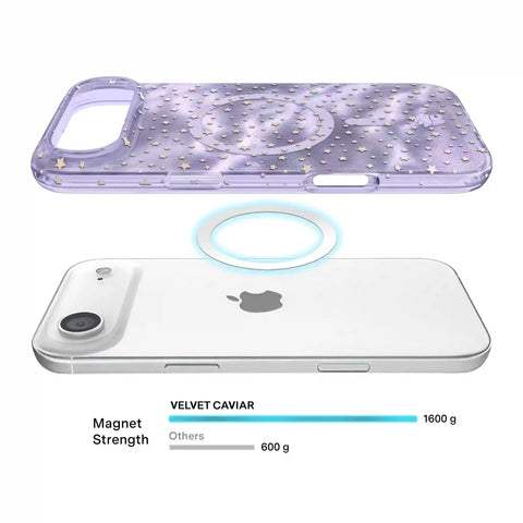 Lilac Celestial Stars iPhone Case