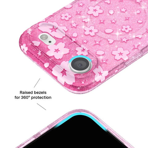Cherry Blossom Glitter iPhone Case