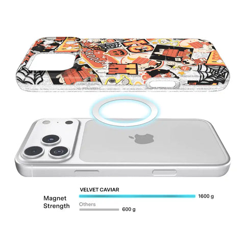 Snoopy Halloween Varsity Glitter iPhone Case
