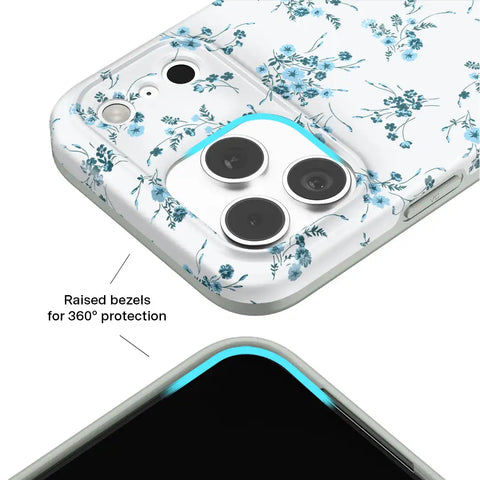 French Blue Floral iPhone Case