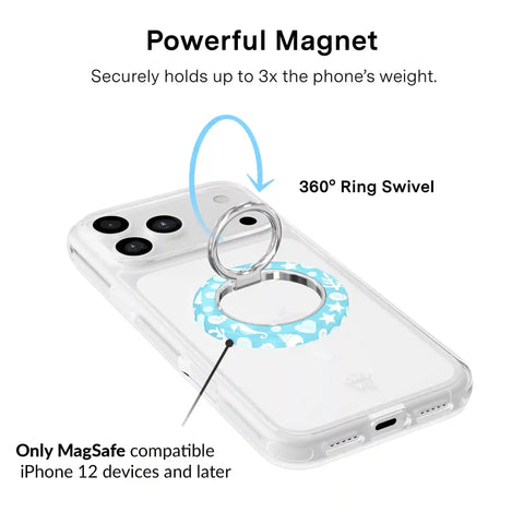 Aquamarine Holo MagSafe Grip Ring