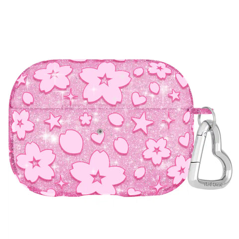 Cherry Blossom Glitter AirPod Case