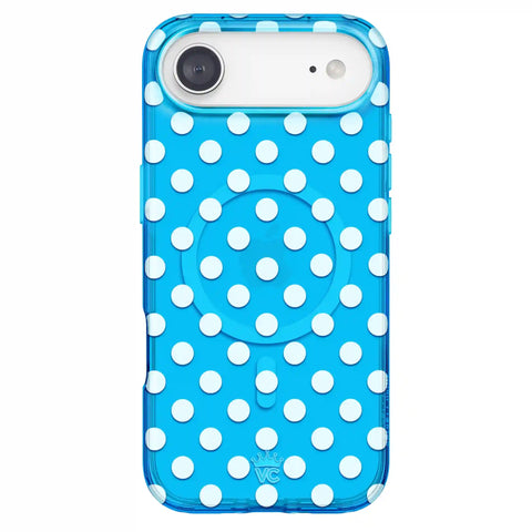 Aquamarine Polka Dot iPhone Case