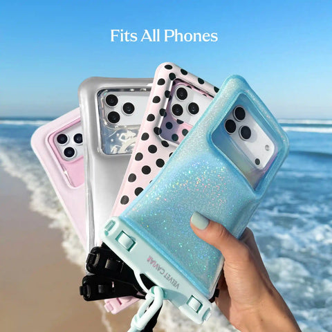 Silver Holo Waterproof Floating Phone Pouch