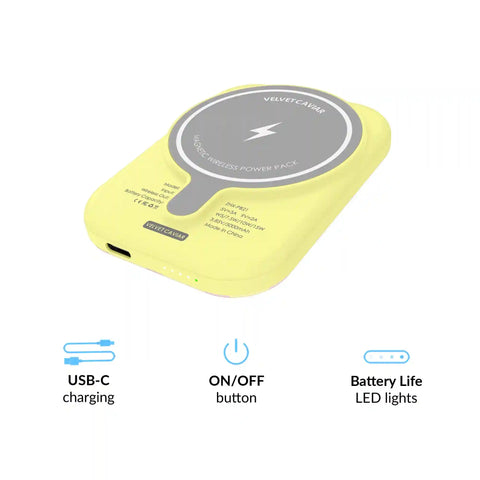 Buttercream Polka Dot Portable MagSafe Charger Power Pack