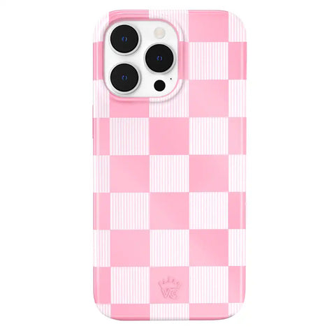 Pink Vibe Checkered iPhone Case