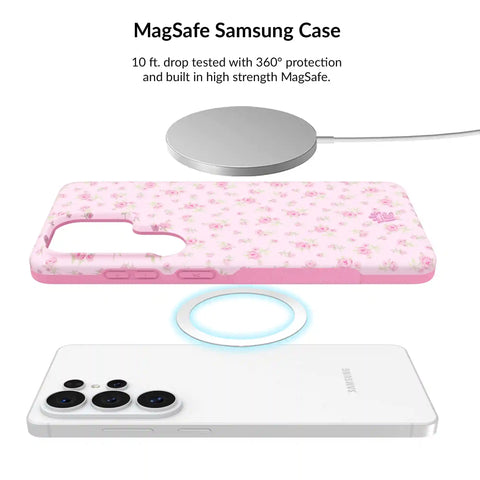 Dainty Pink Floral Samsung Bundle Set