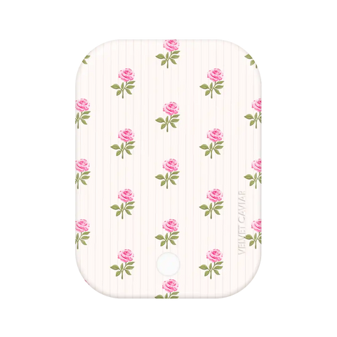 Pink Peony Floral Portable MagSafe Charger Power Pack