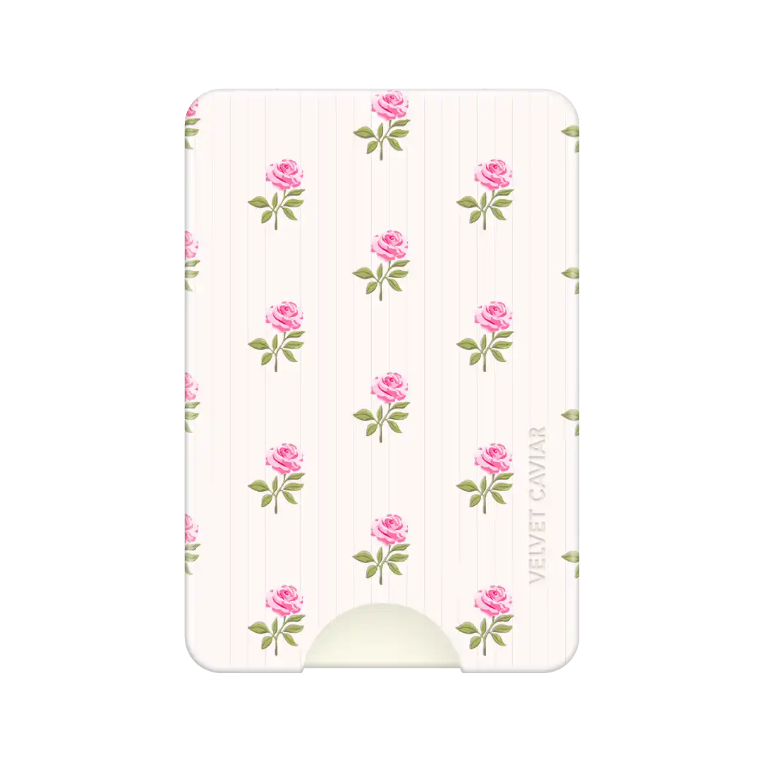 Pink Peony Floral MagSafe Wallet