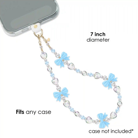 French Blue Bow Phone Charm