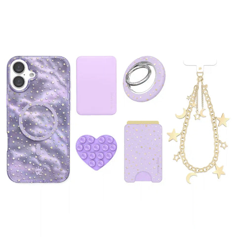 Lilac Celestial Stars iPhone Bundle Set