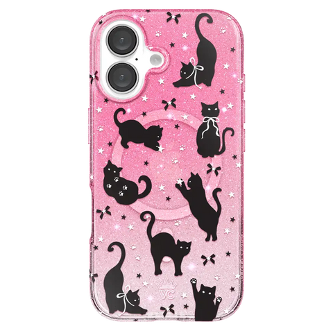 Lucky Kittens Glitter iPhone Case