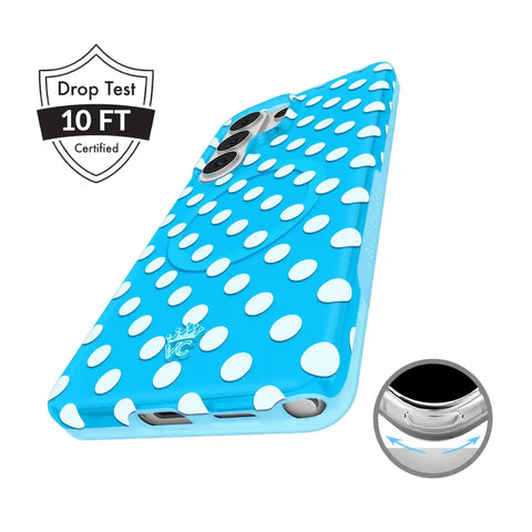 Aquamarine Polka Dot Samsung Case