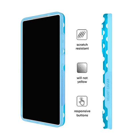 Aquamarine Polka Dot Samsung Case
