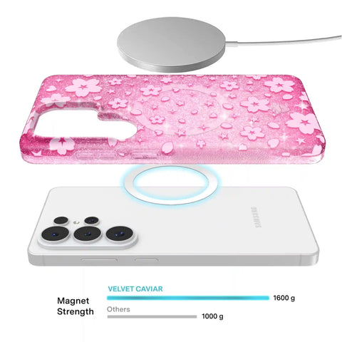 Cherry Blossom Glitter Samsung Case
