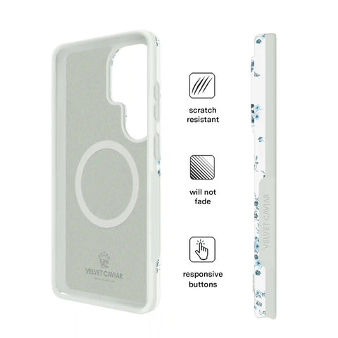 French Blue Floral Samsung Case