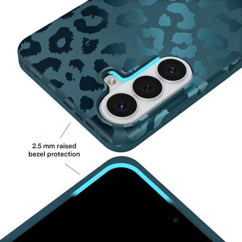 Metallic Navy Leopard Samsung Case