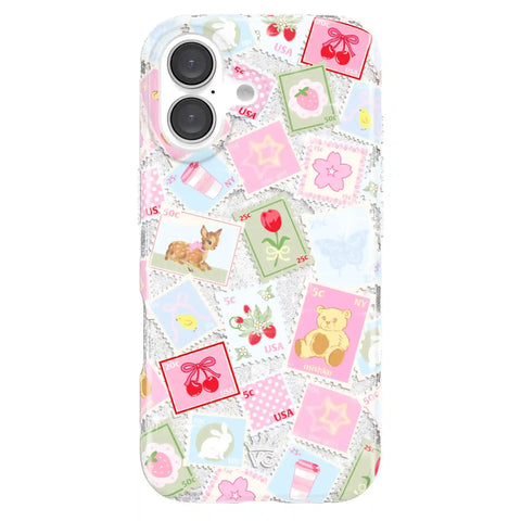 Spring Whimsy Stamps Glitter iPhone Case