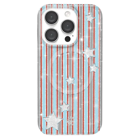Stars & Stripes Glitter iPhone Case