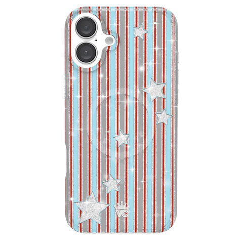 Stars & Stripes Glitter iPhone Case