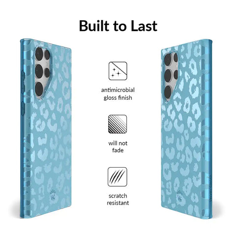 Blue Sapphire Leopard Samsung Case
