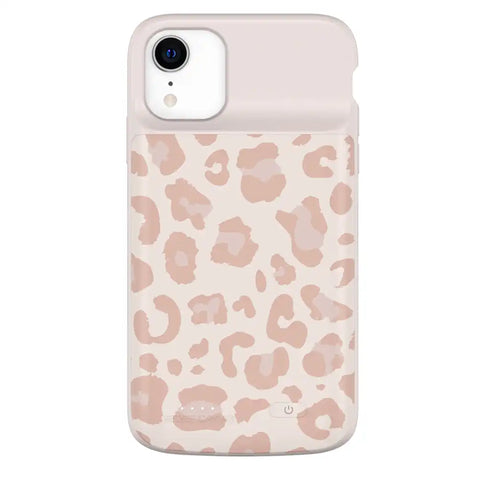 Blush Leopard iPhone Charging Case
