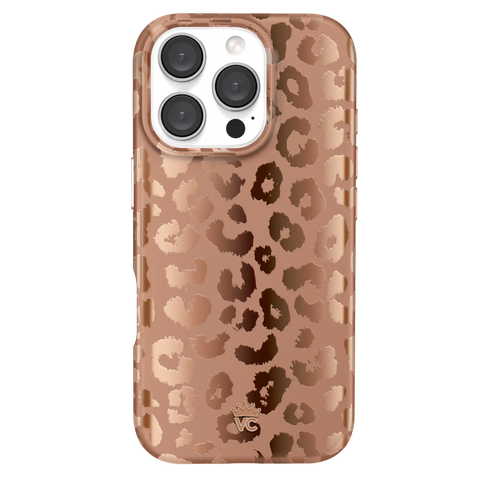 Bronze Chrome Leopard iPhone Case
