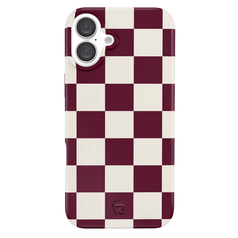 Burgundy Vibe Check iPhone Case