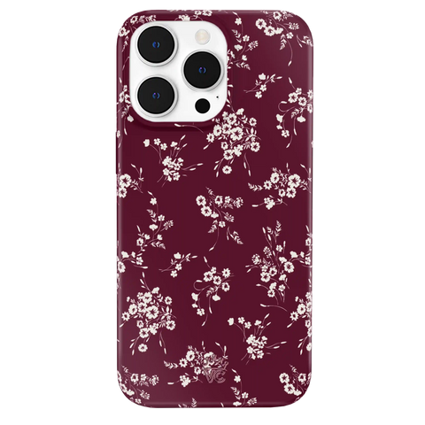 French Burgundy Floral iPhone Case