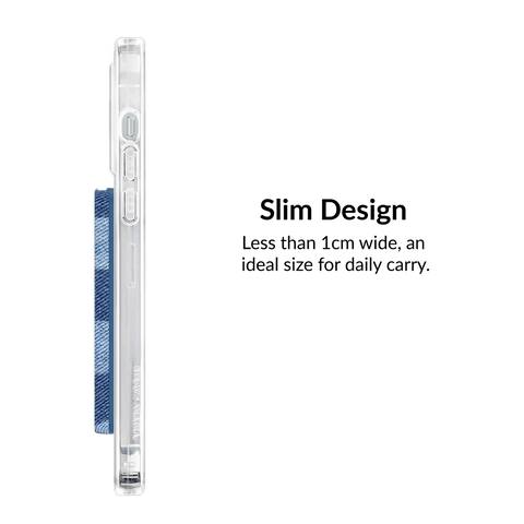 Denim Checker Magsafe Wallet