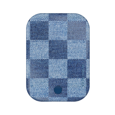 Denim Vibe Checkered Portable MagSafe Charger Power Pack