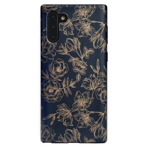 Floral Rose Gold Chrome Samsung Galaxy Case