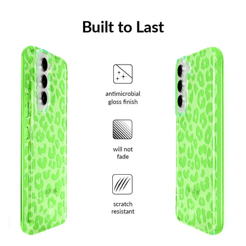 Key Lime Leopard Samsung Case