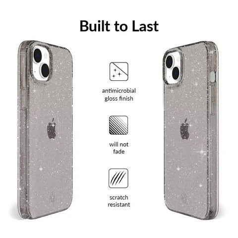 Grey Stardust Glitter iPhone Case