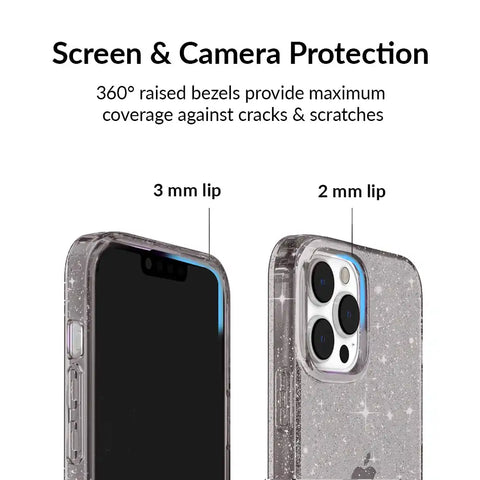 Grey Stardust Glitter iPhone Case