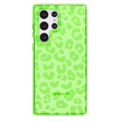 Key Lime Leopard Samsung Case